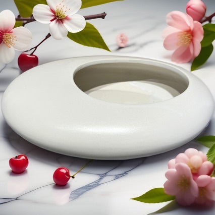 Bình cắm hoa gốm sứ hình khuyên tròn tối giản Bắc Âu VIVIT