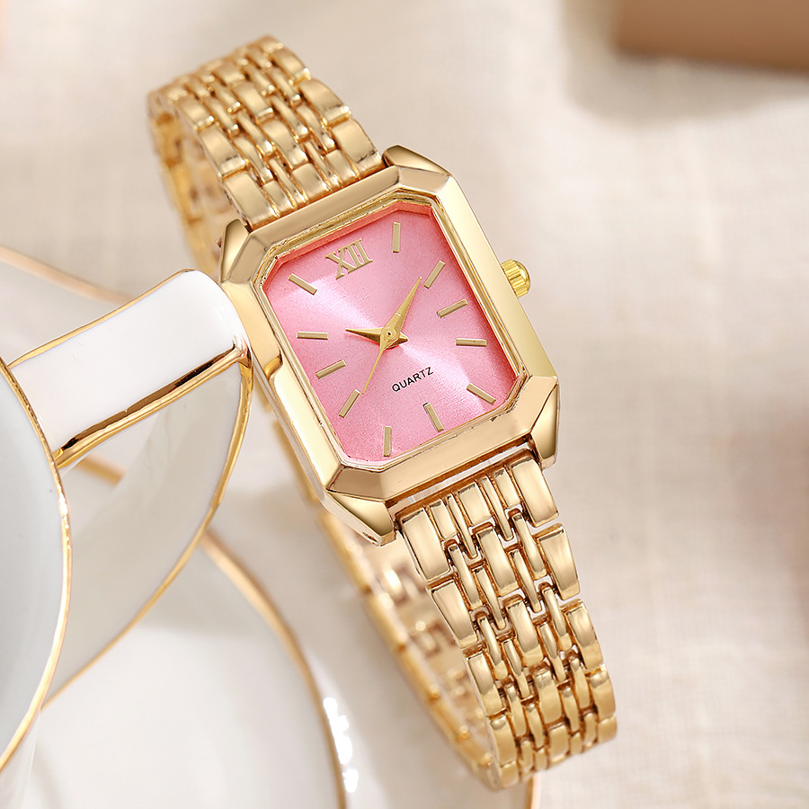 Đồng hồ nữ mặt vuông vintage - ảnh 3, cận cảnh mặt số đen